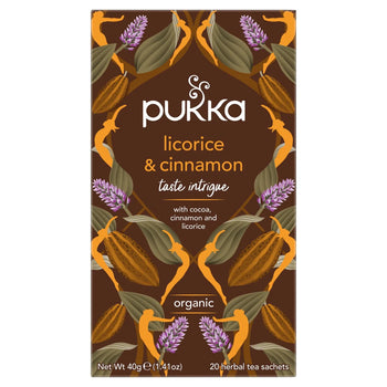 Pukka Organic Relimorice & Cinnamon TEA SAGS 20 par paquet