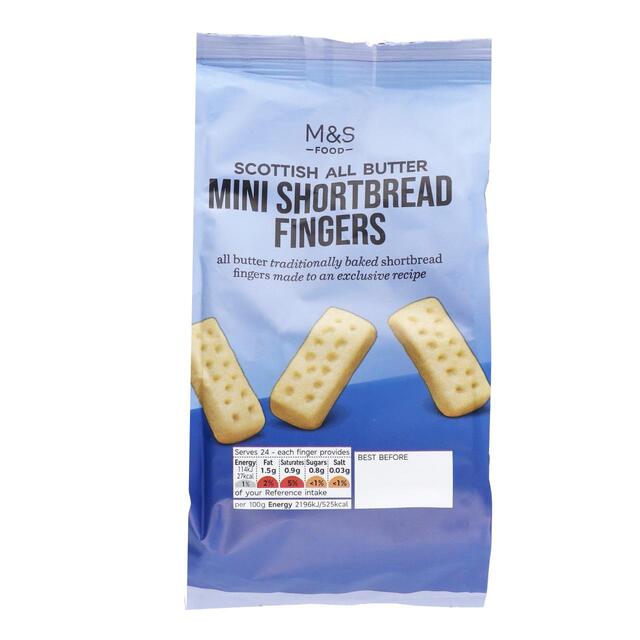 M & S All Butter Mini Scottish Shortbread Finger 125G