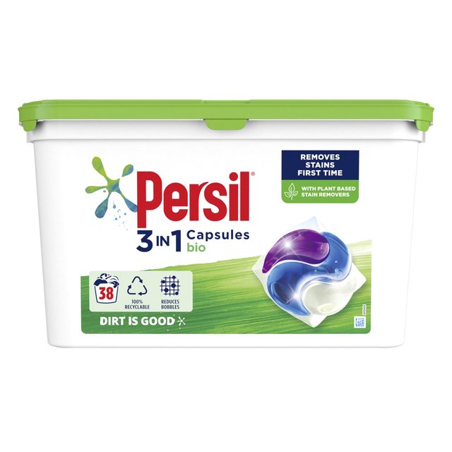 Persil 3 en 1 Cápsulas de lavado de lavandería Bio 38 por paquete