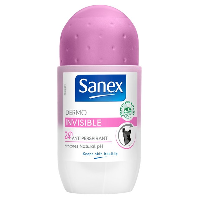 Sanex Dermo Invisible Roule d'antiperspirant sec sur déodorant 50 ml