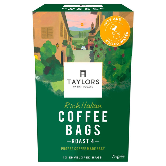 Taylors riches sacs à café italiens 10 par paquet