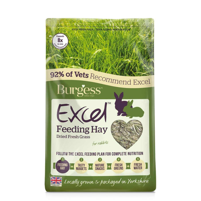 Burgess Excel füttern Heu getrocknetes frisches Gras 1 kg