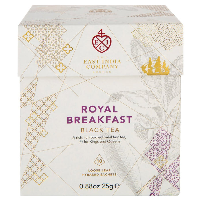 The East India Company Royal Breakfast Té Negro Pirámide Bolsas 10 por paquete