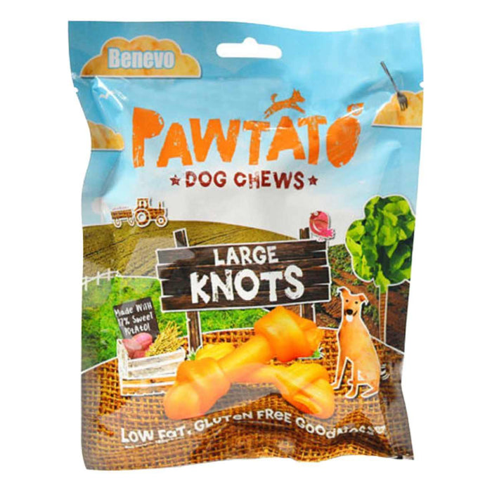 Pawtato Large Knots Vegan Dog Treats 180g